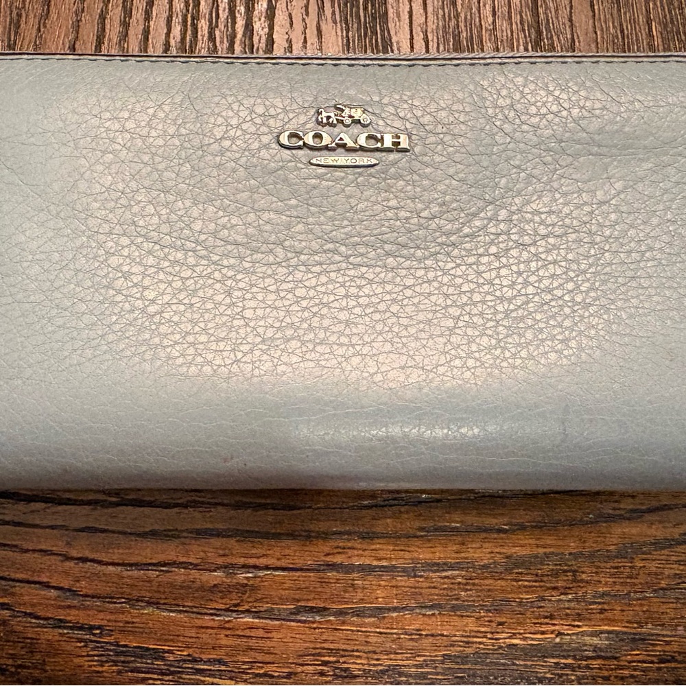 Coach Leather zip around wallet